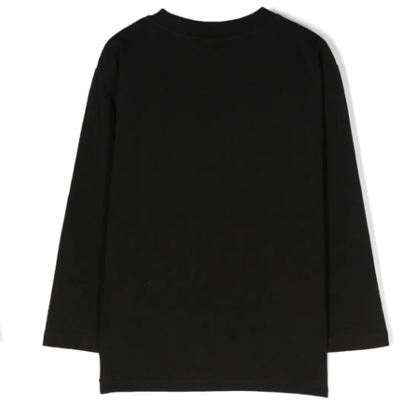 HUGO BOSS Teen Boys Black Cotton Monogram Top