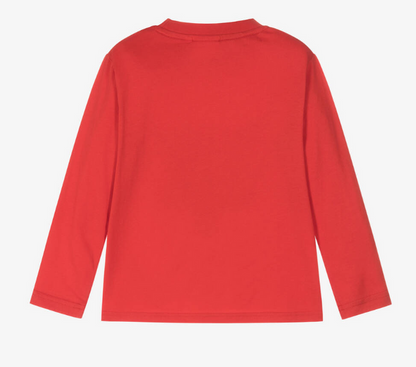 HUGO Boys Red Organic Cotton Top