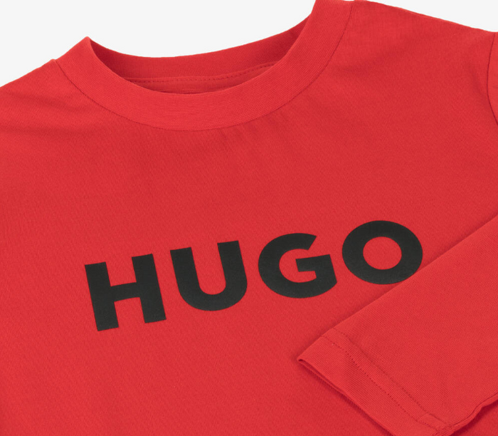 HUGO Boys Red Organic Cotton Top