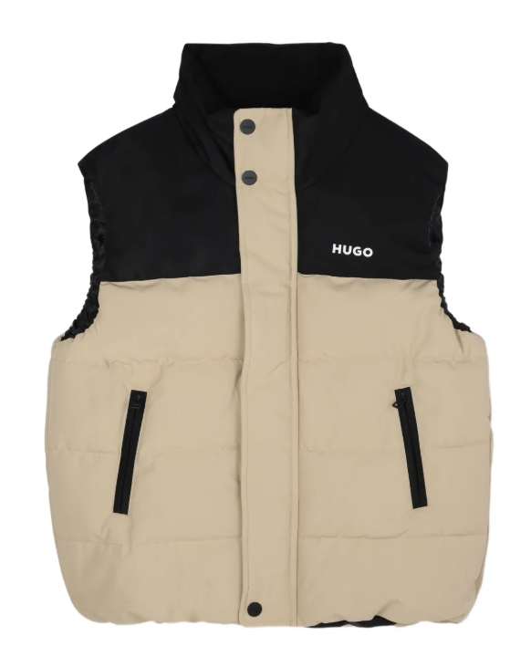 HUGO padded colour-block gilet
