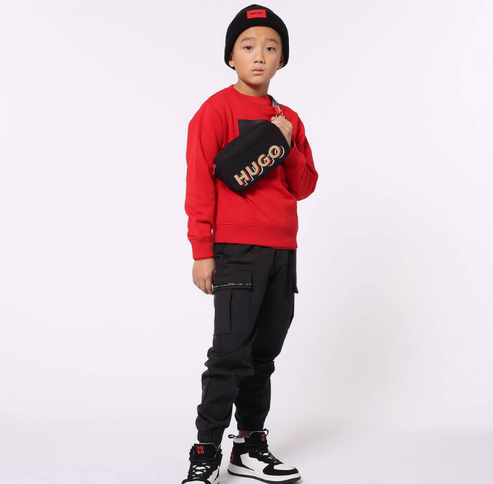 HUGO Red Cotton Sweatshirt