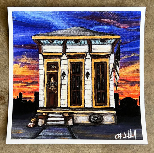 Ashley Wachal Art “New Orleans Saints” House Print