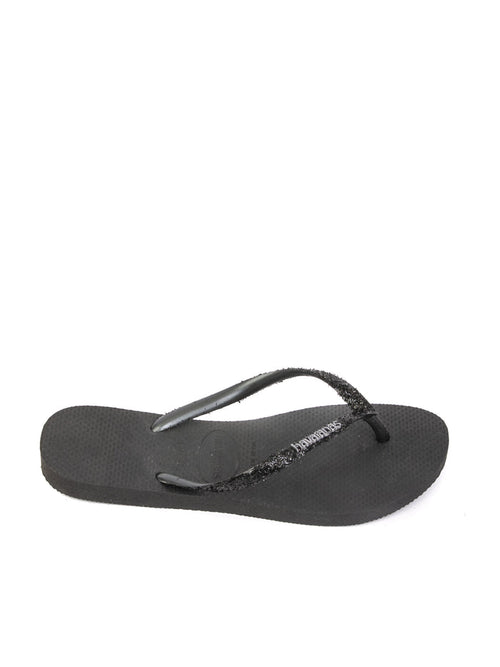 HAVAIANAS infradito slim glitter nero 4146975 SLIM GLITTER-1069