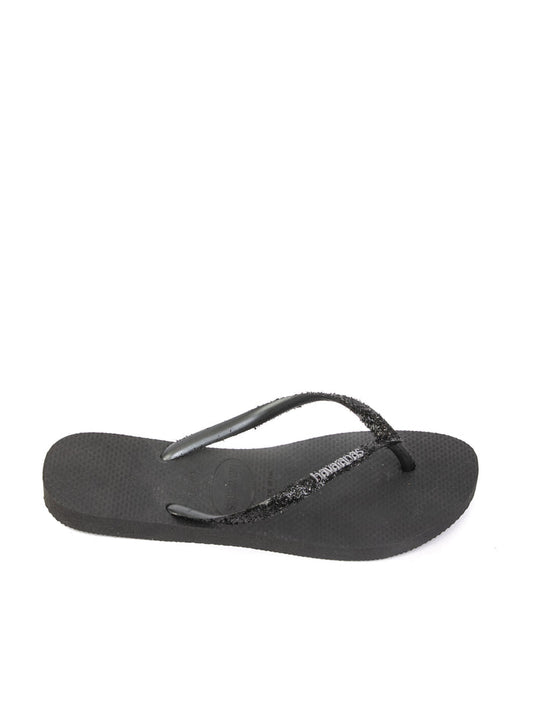 HAVAIANAS infradito slim glitter nero 4146975 SLIM GLITTER-1069