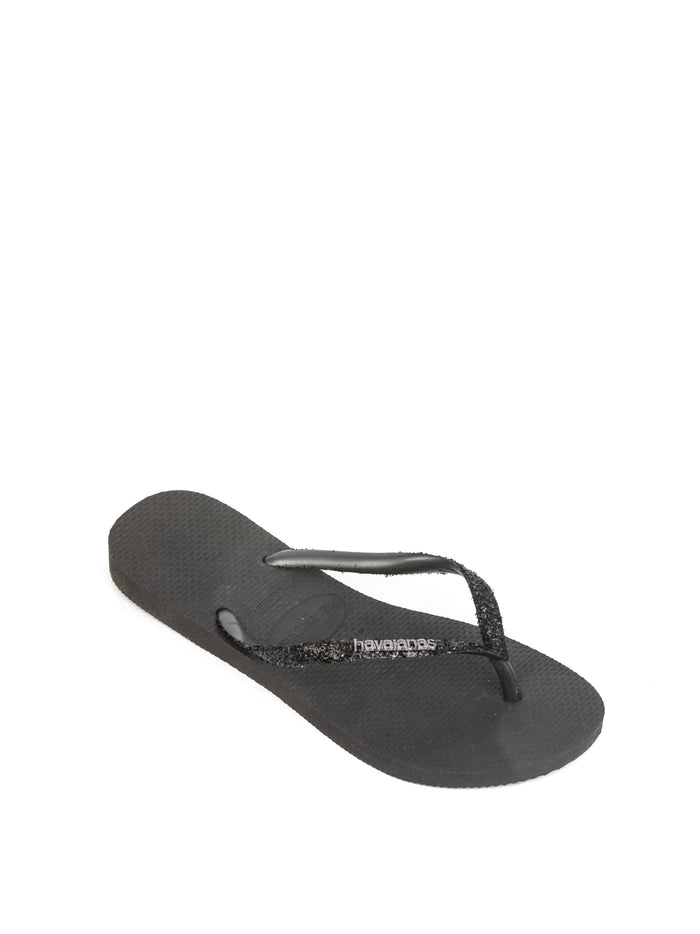 HAVAIANAS infradito slim glitter nero 4146975 SLIM GLITTER-1069