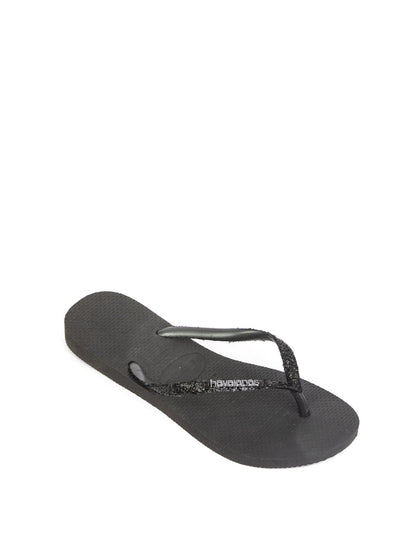 HAVAIANAS infradito slim glitter nero 4146975 SLIM GLITTER-1069