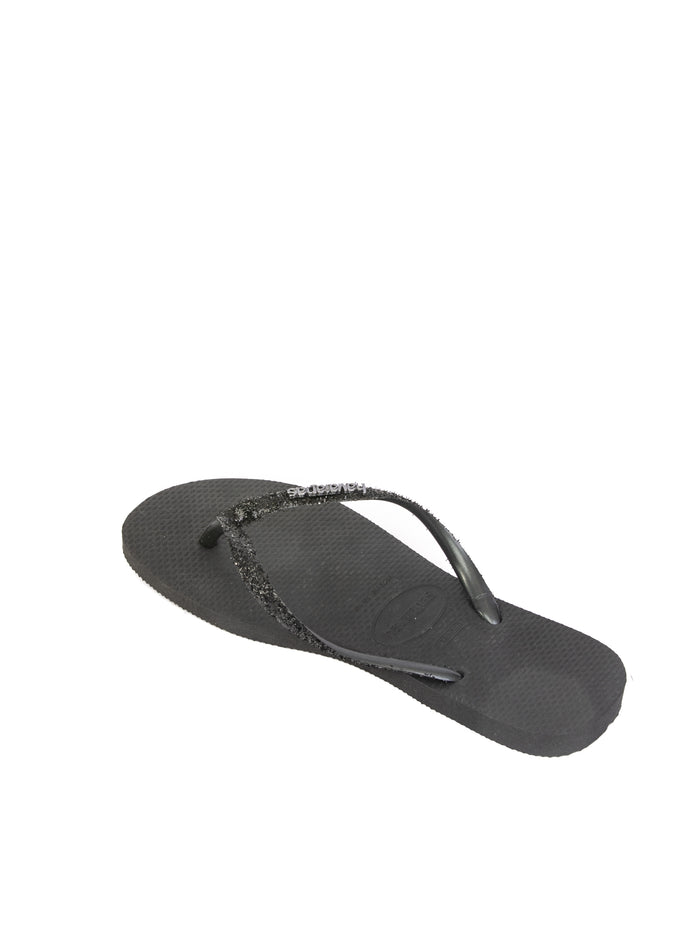 HAVAIANAS infradito slim glitter nero 4146975 SLIM GLITTER-1069