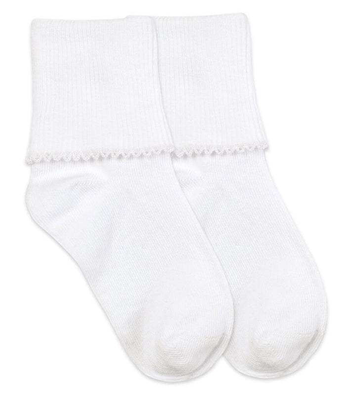 Jefferies Tatted Edge Turn Cuff Sock