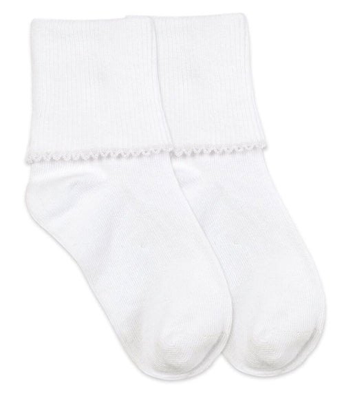 Jefferies Tatted Edge Turn Cuff Sock
