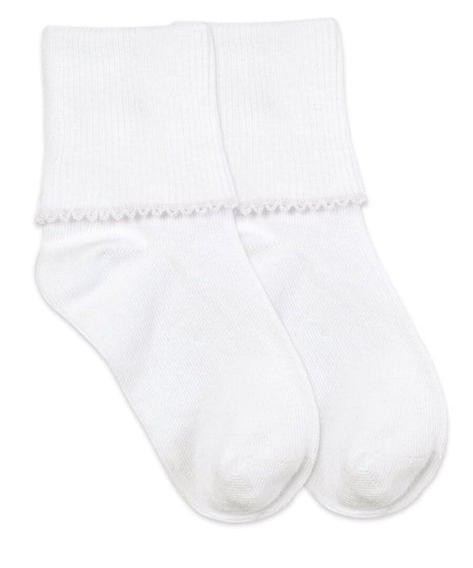 Jefferies Tatted Edge Turn Cuff Sock
