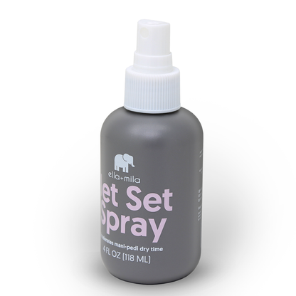 Jet Set Spray quick-dry spray bottle, angled view