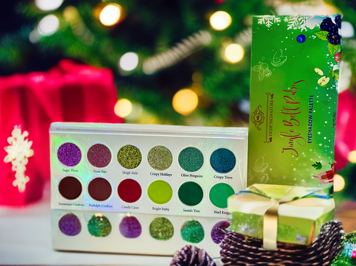 Jingle Bell Ruby Eyeshadow Palette (NON MAGNETIC)