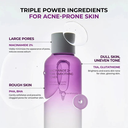 Jumiso Niacinamide 2+ Pore Smoothing Toner 205ml تونر جوميسو نياسيناميد 2+ لتنعيم المسام - Princess Cosmetics Qatar