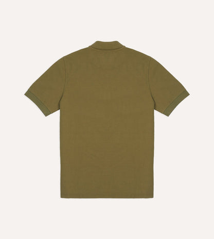 Khaki Piqué Cotton Polo Shirt