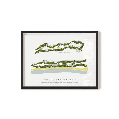 Kiawah Island Golf Resort - The Ocean Course | Golf Course Print | Black Frame