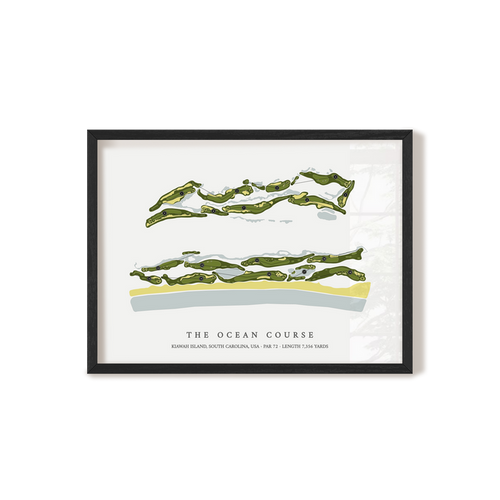 Kiawah Island Golf Resort - The Ocean Course | Golf Course Print | Black Frame