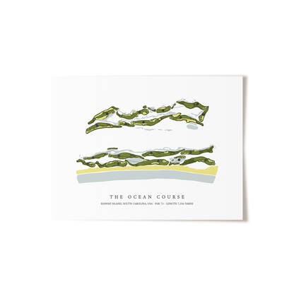 Kiawah Island Golf Resort - The Ocean Course | Golf Course Print | Unframed
