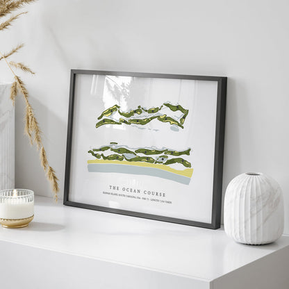 Kiawah Island Golf Resort - The Ocean Course | Golf Course Print | On Table