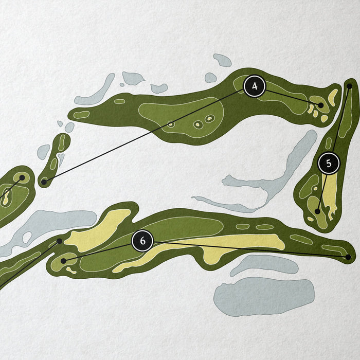 Kiawah Island Golf Resort - The Ocean Course | Golf Course Print | Close Up