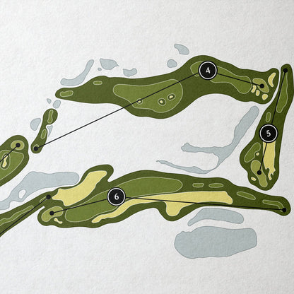 Kiawah Island Golf Resort - The Ocean Course | Golf Course Print | Close Up