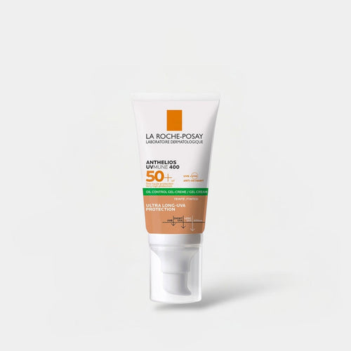 La Roche Posay Anthelios UVMUNE 400 Gel - Cream Oil Control TINTED Sunscreen 50ml لاروش بوزيه أنثيليوس UVMUNE 400 جل كريم التحكم في الزيت ملون واقية من الشمس - Princess Cosmetics Qatar