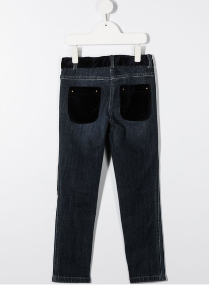 LAPIN HOUSE floral patch detailed jeans