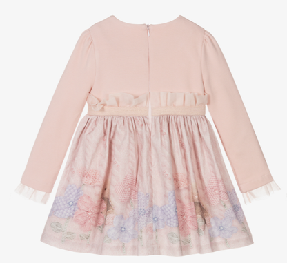 LAPIN HOUSE Girls Pink Bow Cotton Dress