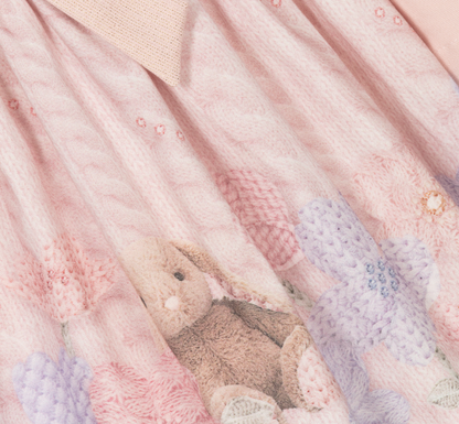 LAPIN HOUSE Girls Pink Bow Cotton Dress