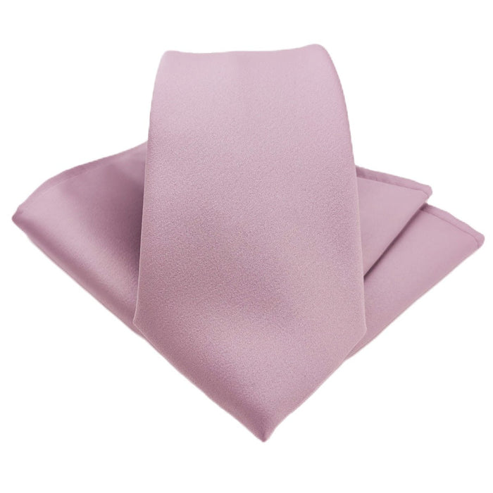 Lavender Frost Tie - Wedding Accessory | Handmade Men’s Necktie paired with matching pocket square, ideal for groomsmen or formal events.