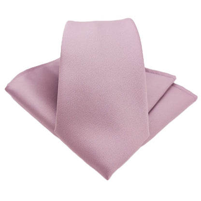 Lavender Frost Tie - Wedding Accessory | Handmade Men’s Necktie paired with matching pocket square, ideal for groomsmen or formal events.