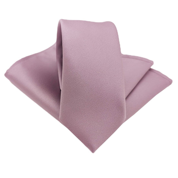 Lavender Frost Tie - Wedding Accessory | Handmade Men’s Necktie with matching pocket square, perfect for weddings and coordinated outfits.