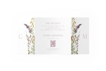 Lavender Rose Gate Fold Invitation