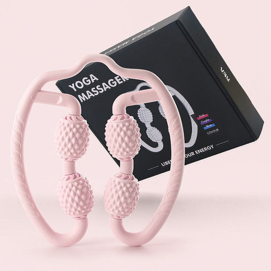 4-wheel leg and thigh massage roller clip