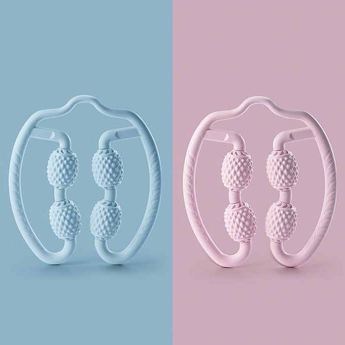 Massage roller clip for soothing legs, thighs and calves