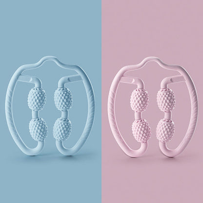 Massage roller clip for soothing legs, thighs and calves