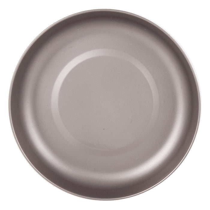top view titanium camping plate