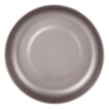 top view titanium camping plate