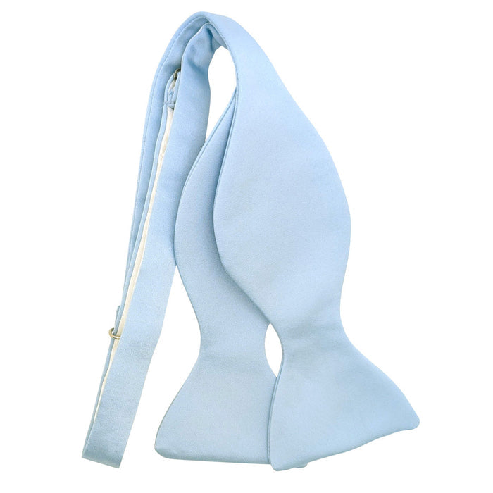 Untied Light Blue Bow Tie - Wedding Accessory | Handmade, Adjustable self-tie style for a classic, customizable wedding look.