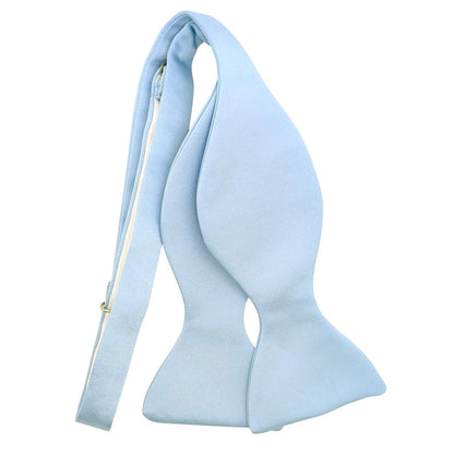 Untied Light Blue Bow Tie - Wedding Accessory | Handmade, Adjustable self-tie style for a classic, customizable wedding look.