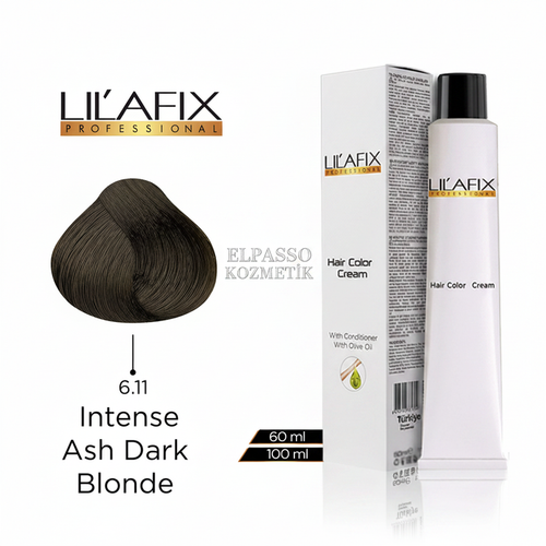 Lilafix Professional Hair Color Cream 6.11 Intense Ash Dark Blonde 100ml