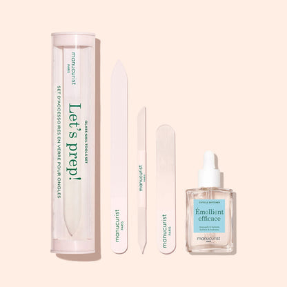 Trio Accessoires en verre + Émollient Efficace