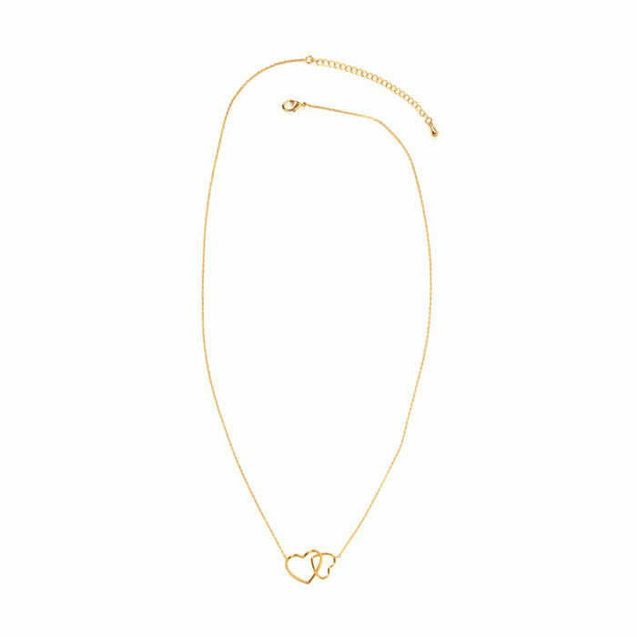 Linked Hearts Delicate Necklace