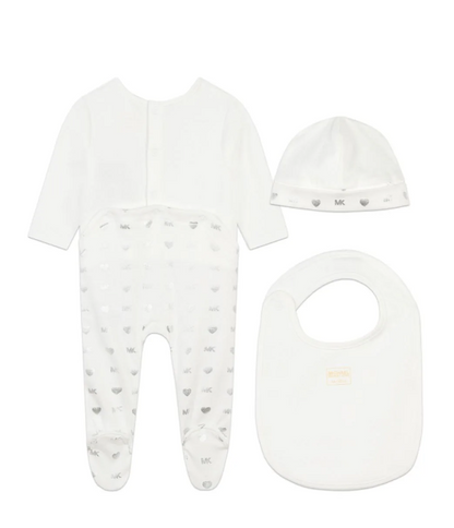 MICHAEL KORS logo-print cotton babygrow set