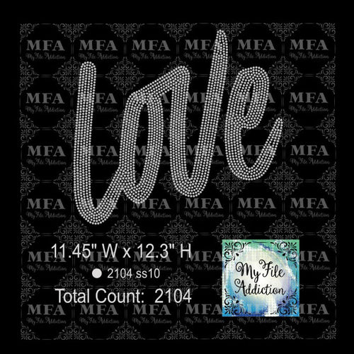 Love Rhinestone Digital Download File
