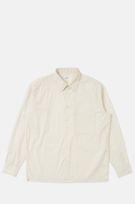 Universal Works Lucky Shirt Broadcloth Ecru.