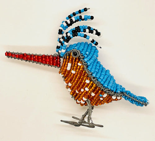Malachite Kingfisher (Small) - Beaded Bird