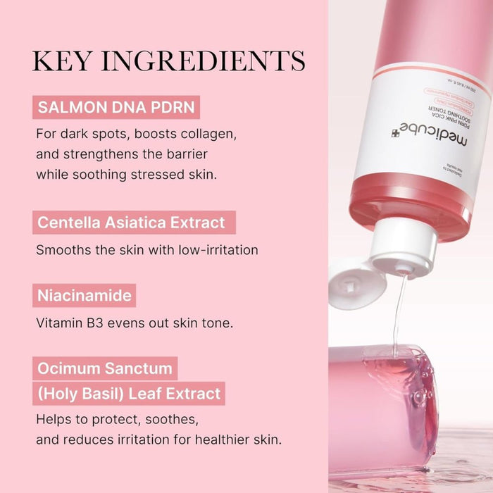 Medicube PDRN Pink Cica Soothing Toner 250ml - Beauty Tribe
