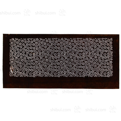 Meiji Floral Katagami | Japanese Lacquered Paper Stencil