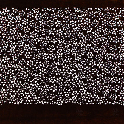 Meiji Floral Katagami | Japanese Lacquered Paper Stencil