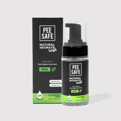 Pee Safe Natural Intimate Wash & Wipes Combo For Men